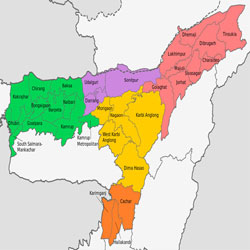 Map Of Assam